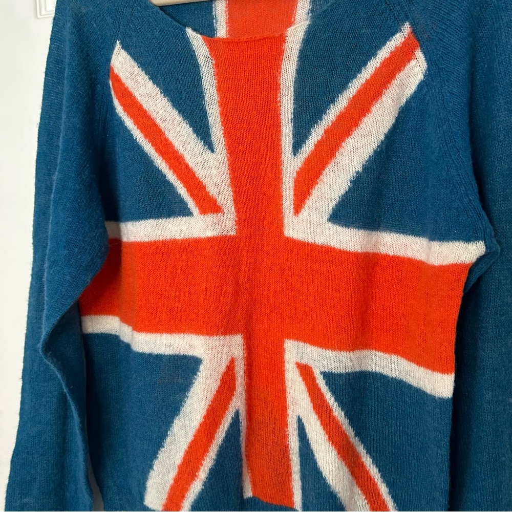 Wildfox White Label Save Queen Penny Lane Union Jack Sweater - Picture 5 of 10